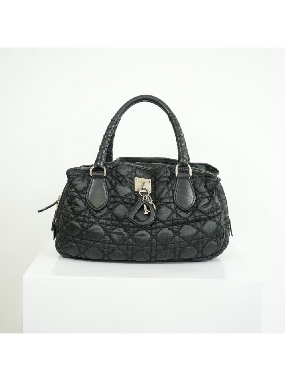 Christian Dior Black Nylon Cannage Lovely Bag